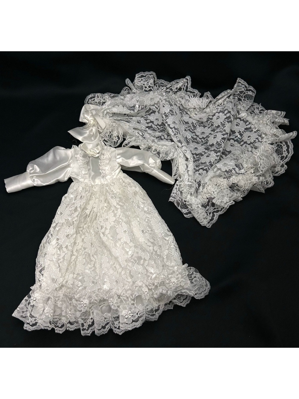 Fashion Doll Bridal Gown Dress Fits 15-16 Inch Doll With Satin Lace